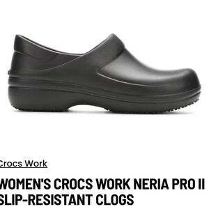 CROCS Women's Black Work Neria Pro II Clogs